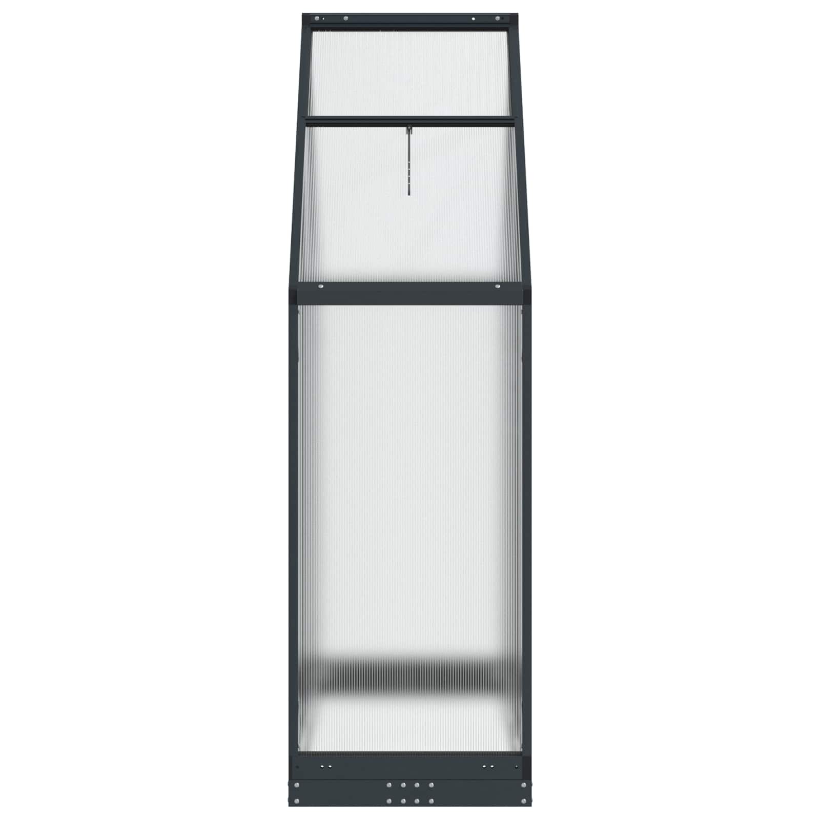 Tuin Serre met de deur Antracietkleurig 183,5 x 63,5 x 207 cm