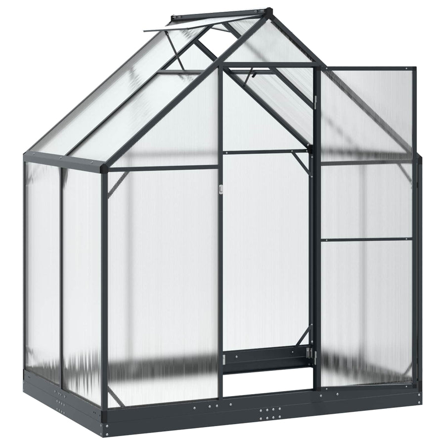 Tuin Serre met de deur Antracietkleurig 183,5 x 123 x 207 cm
