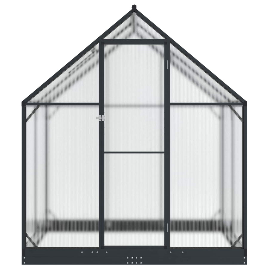 Tuin Serre met de deur Antracietkleurig 183,5 x 123 x 207 cm