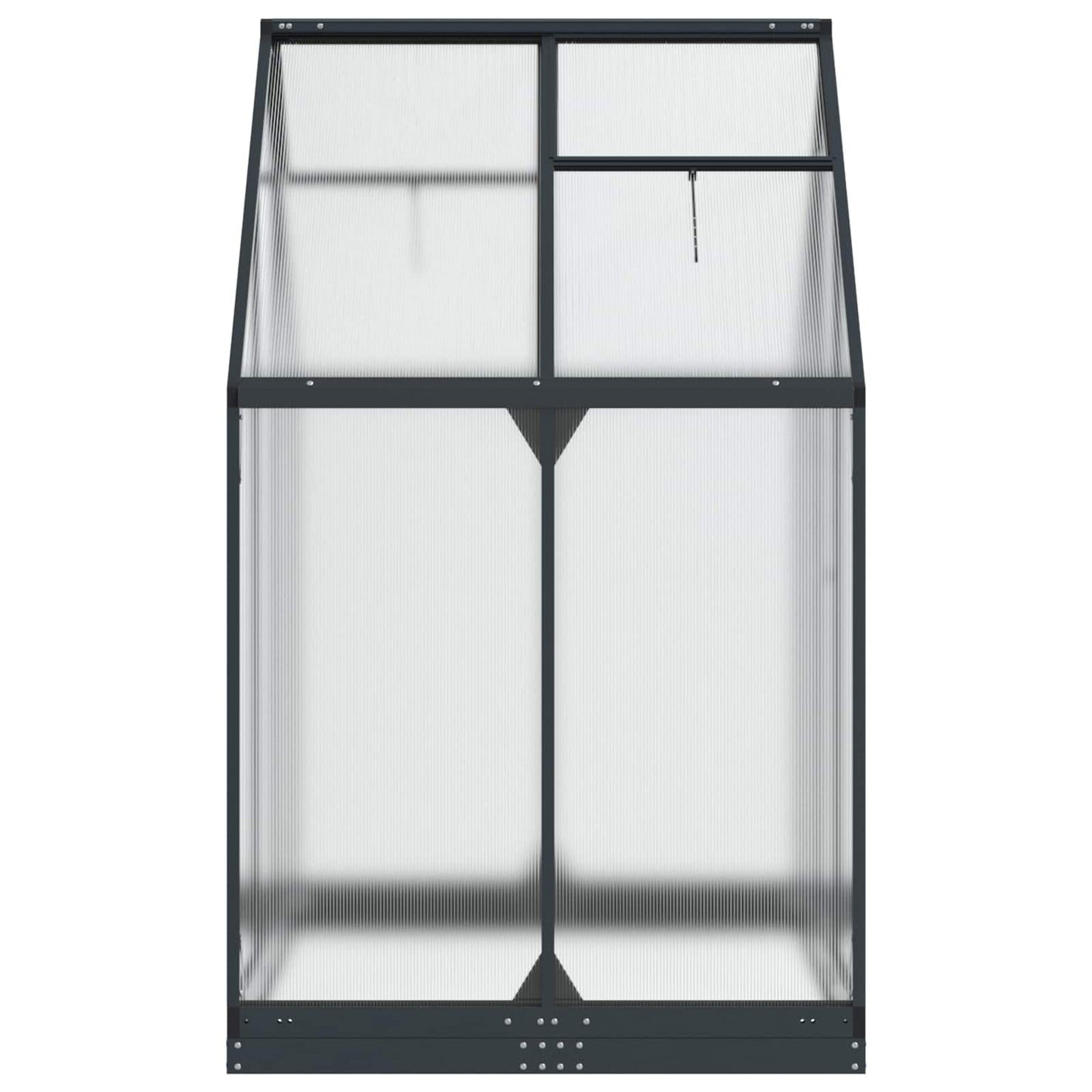 Tuin Serre met de deur Antracietkleurig 183,5 x 123 x 207 cm
