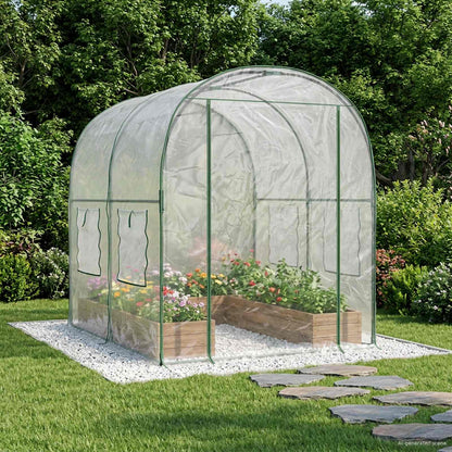 Kweekhuis met Frame 160 x 200 x 192,5 cm PVC Doorzichtig
