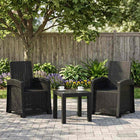 Ligstoelen rietenlook 2 stuks antraciet PP