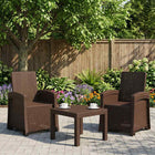 Ligstoel rietenlook bruin 2 stuks 56x63x92 cm