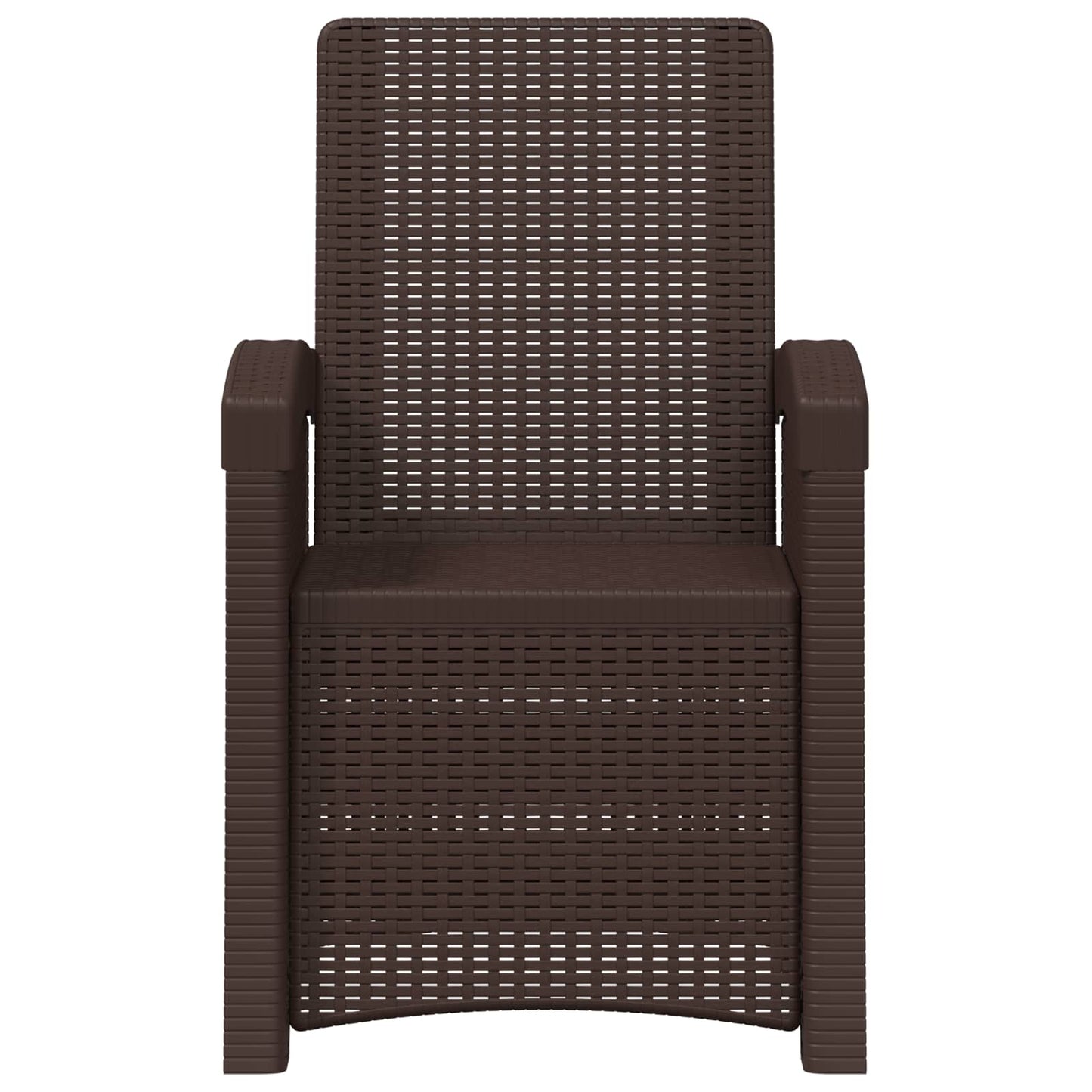 Ligstoel in rietenlook 2 pcs Bruin PP