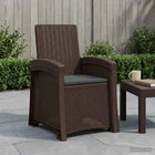 Ligstoel rietenlook bruin antraciet 56x63x92 cm
