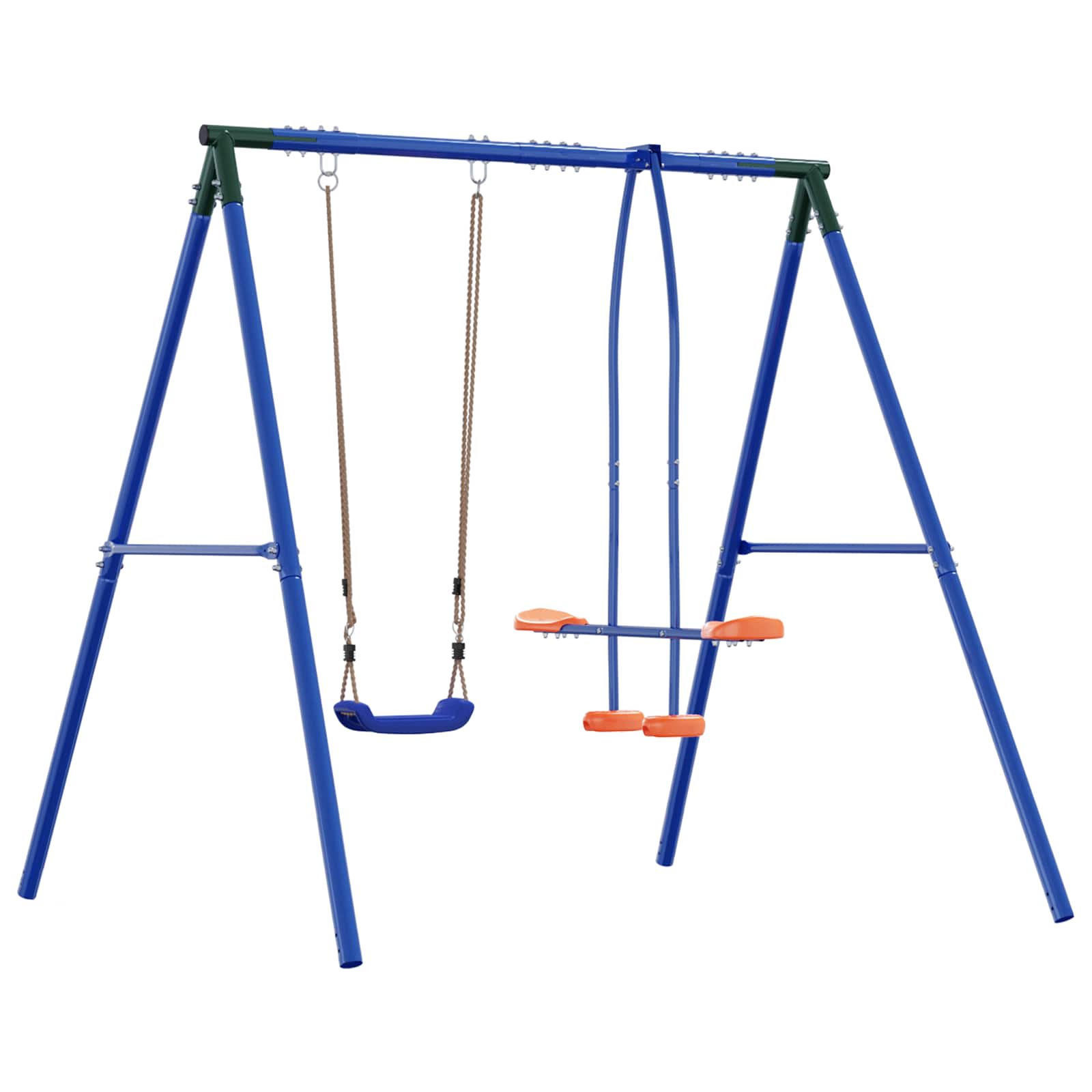 Buiten Schommelframe met Glijbaan voor tot 3 kinderen