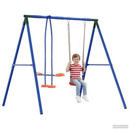 Buiten Schommelframe met Glijbaan voor tot 3 kinderen