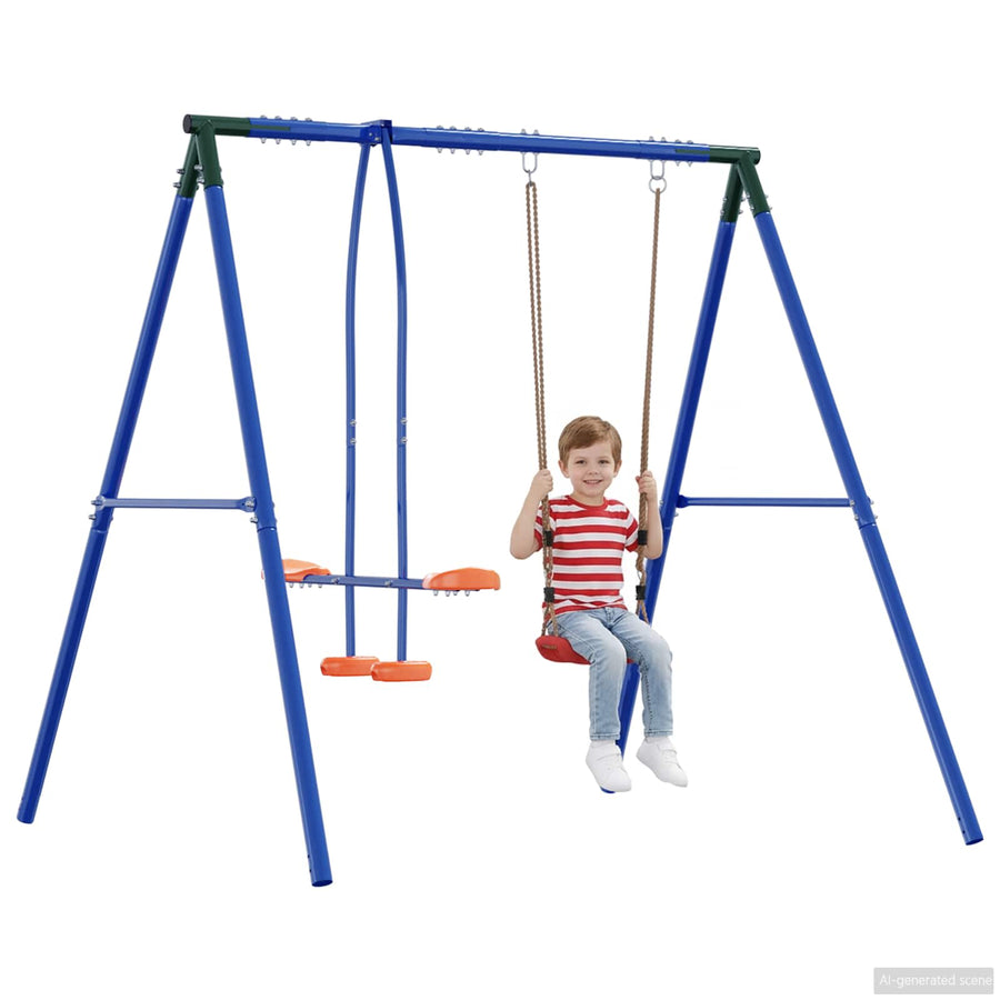 Buiten Schommelframe met Glijbaan voor tot 3 kinderen