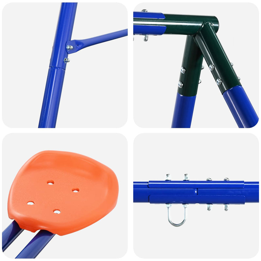 Buiten schommelframe met glijder voor tot 5 kinderen