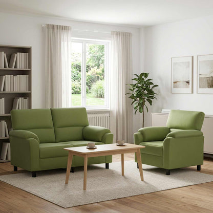 Bankstel 2 pcs Lichtgroen fluweel