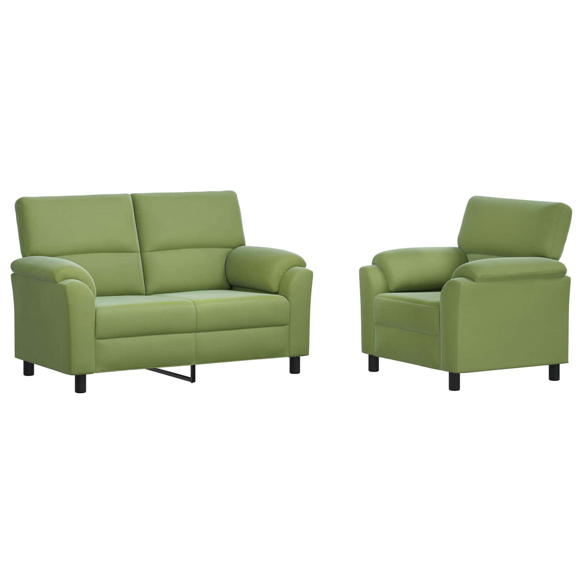 Bankstel 2 pcs Lichtgroen fluweel