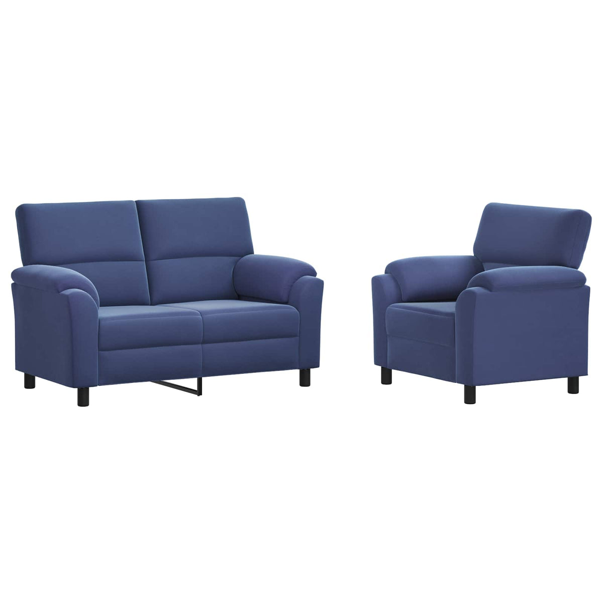 Bankstel 2 pcs Politieblauw fluweel