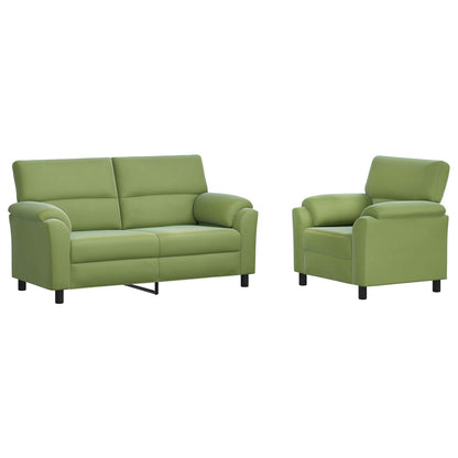 Bankstel 2 pcs Lichtgroen fluweel