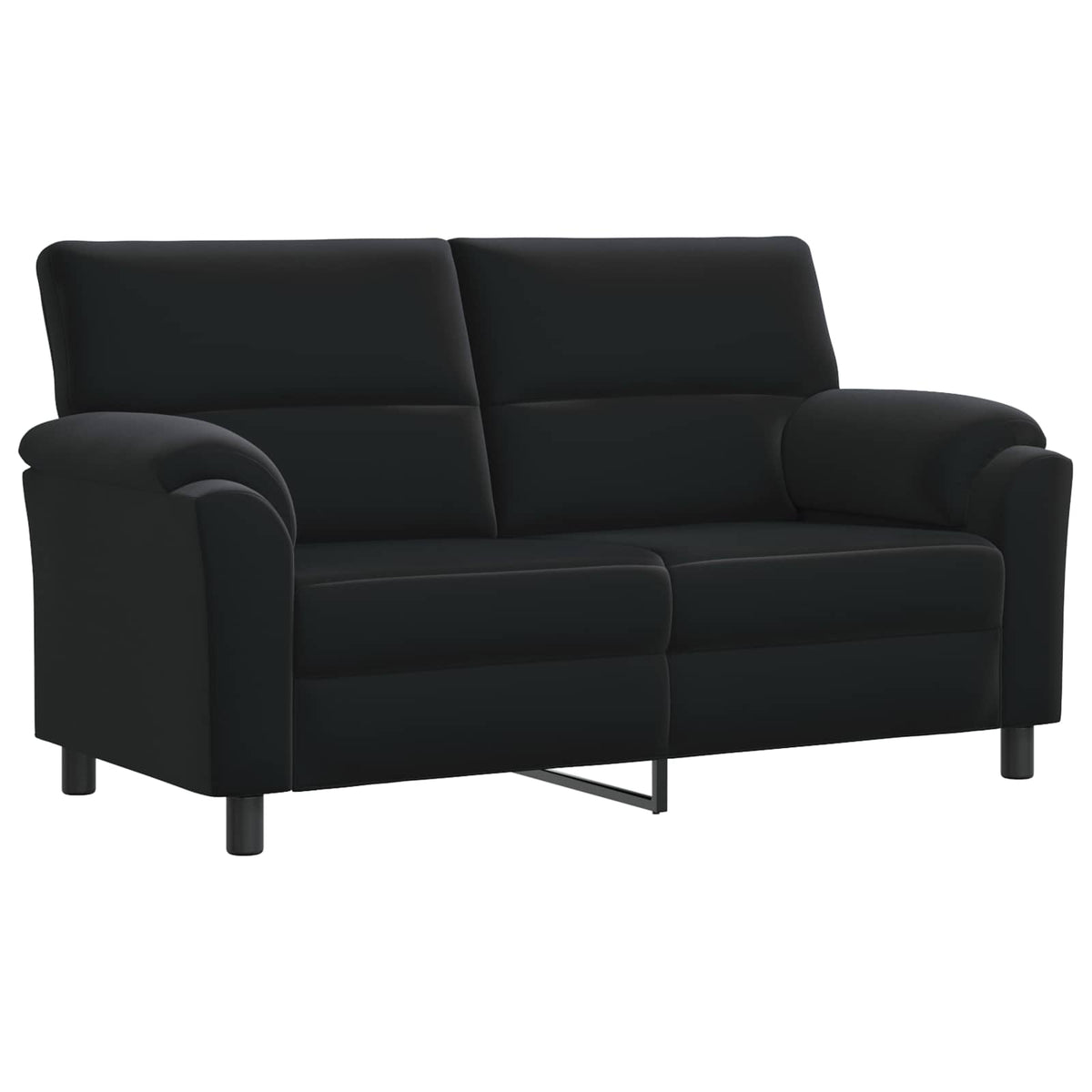 Bankstel 2 pcs Zwart fluweel