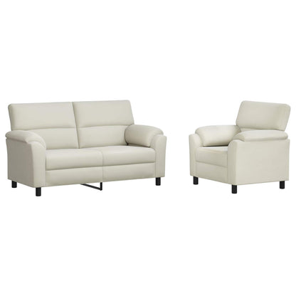 Bankstel 2 pcs Crèmekleurig fluweel