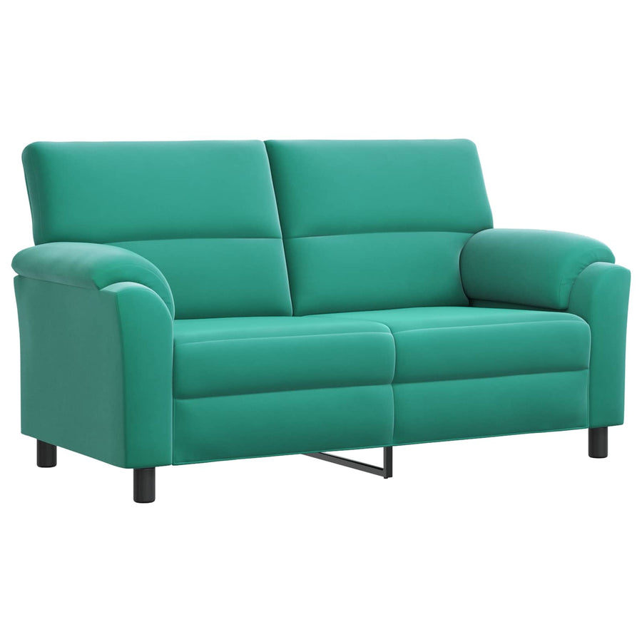 Bankstel 2 pcs Turquoise fluweel