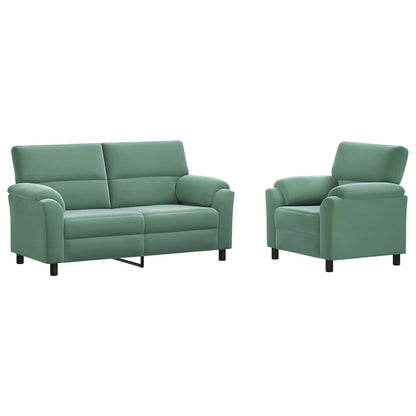 Bankstel 2 pcs Zeegroen fluweel