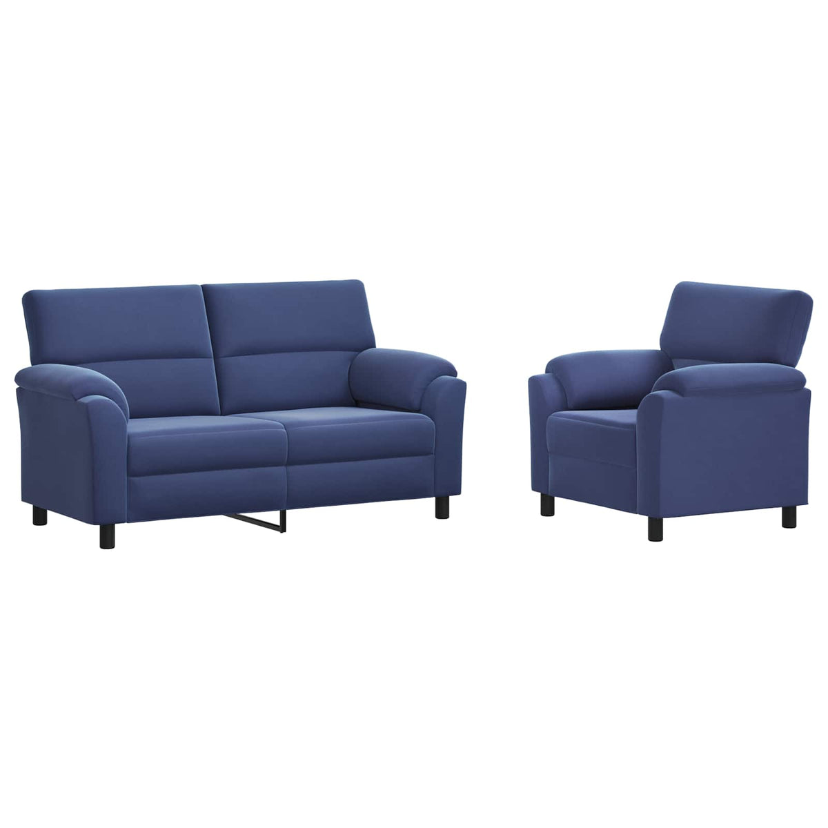 Bankstel 2 pcs Politieblauw fluweel
