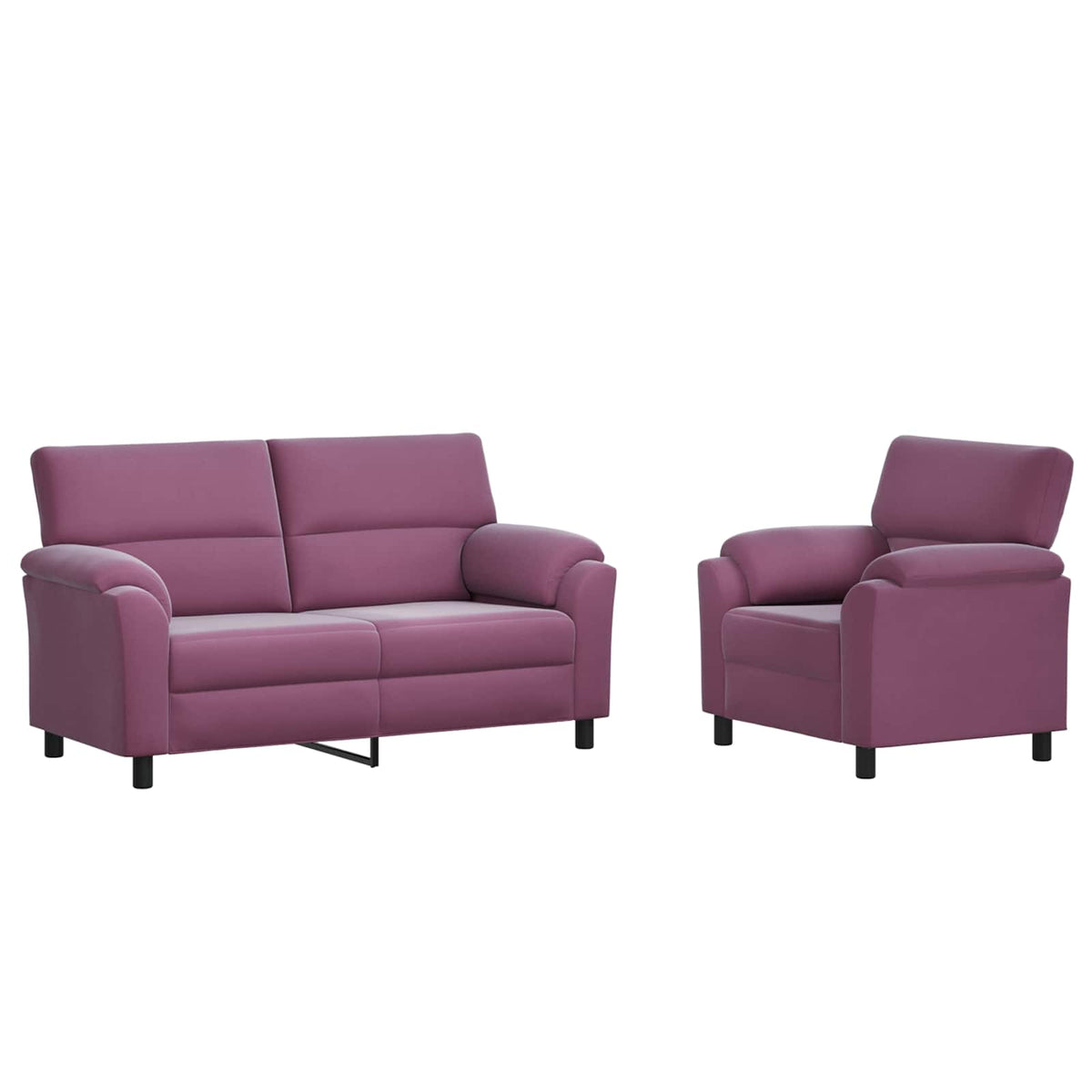 Bankstel 2 pcs Paars fluweel