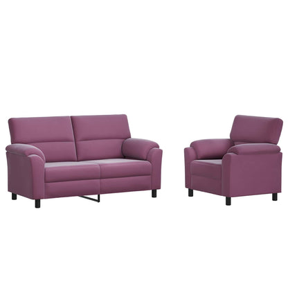 Bankstel 2 pcs Paars fluweel