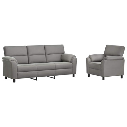 Bankstel 2 pcs Lichtgrijs fluweel