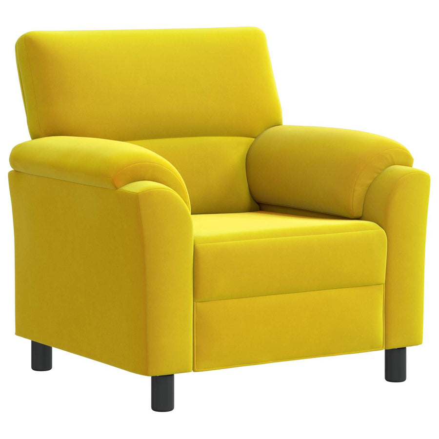 Bankstel 2 pcs Geel fluweel