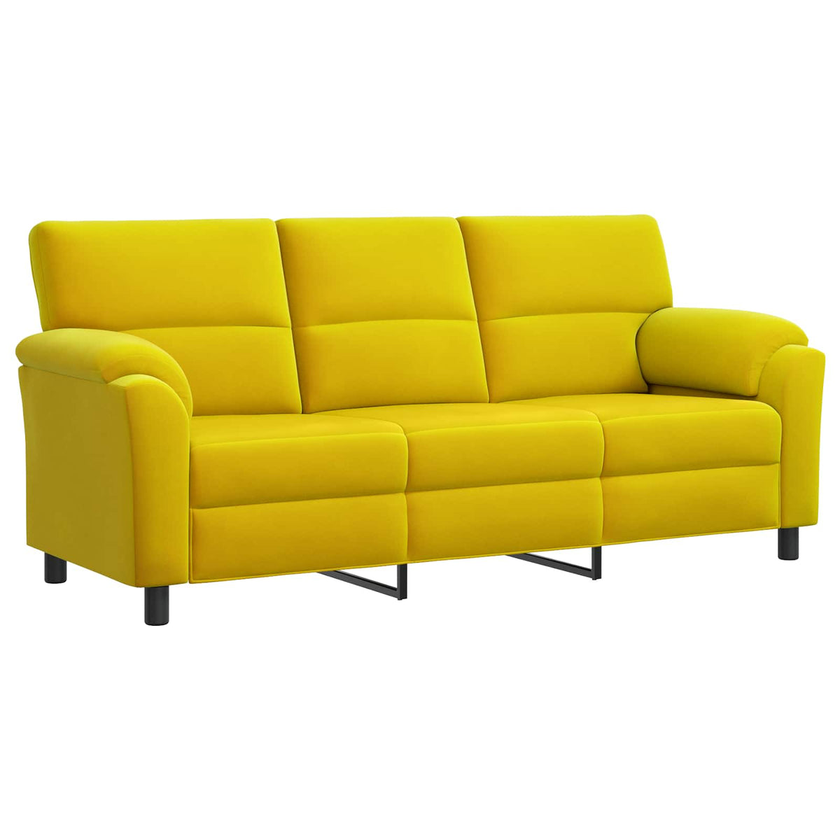 Bankstel 2 pcs Geel fluweel