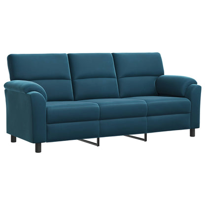 Bankstel 2 pcs Blauw fluweel