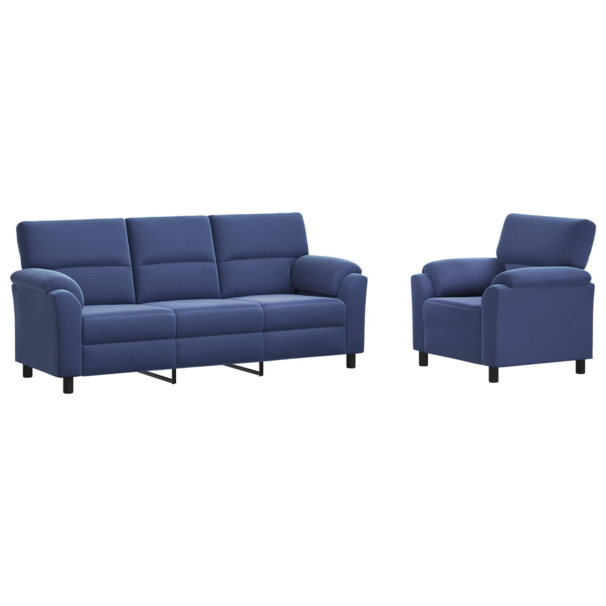 Bankstel 2 pcs Politieblauw fluweel