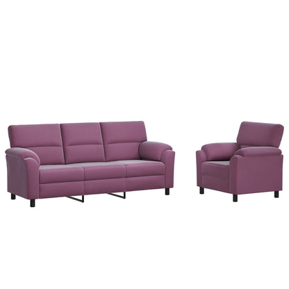 Bankstel 2 pcs Paars fluweel
