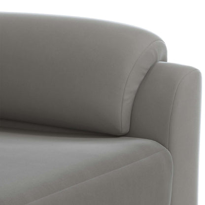 Bankstel 3 pcs Lichtgrijs fluweel