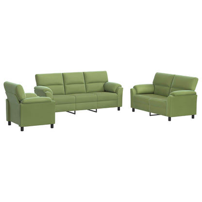 Bankstel 3 pcs Lichtgroen fluweel