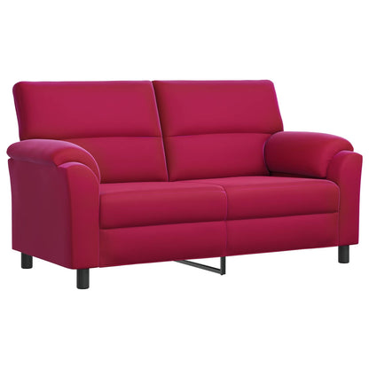 Bankstel 3 pcs Wijnrood fluweel