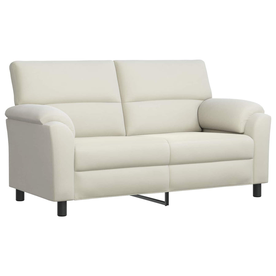 Bankstel 3 pcs Crèmekleurig fluweel