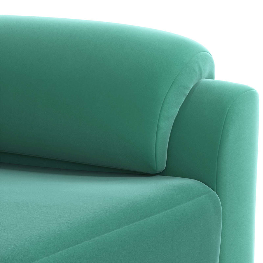 Bankstel 3 pcs Turquoise fluweel
