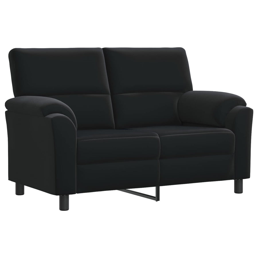 Bankstel 2 pcs Zwart fluweel