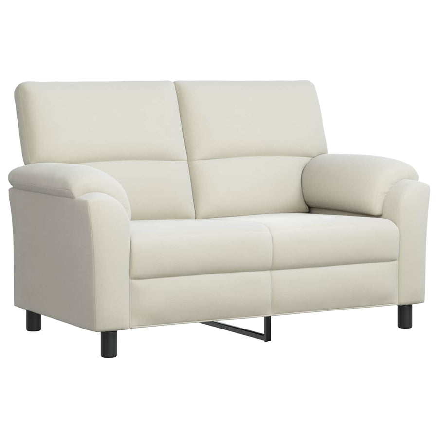 Bankstel 2 pcs Crèmekleurig fluweel