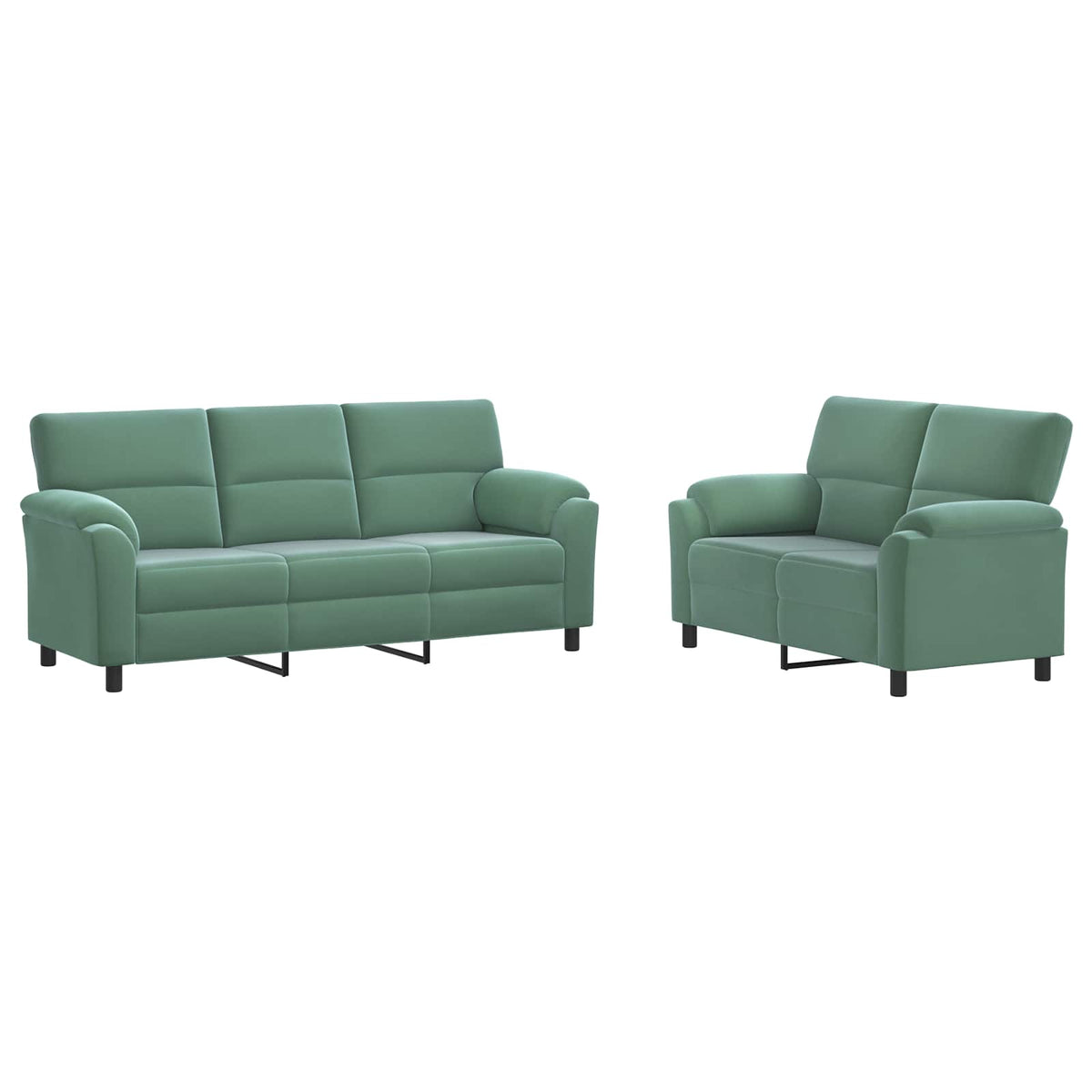 Bankstel 2 pcs Zeegroen fluweel