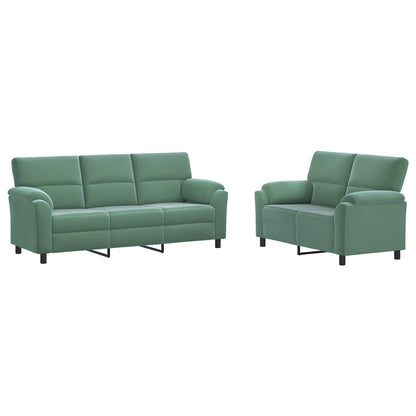 Bankstel 2 pcs Zeegroen fluweel