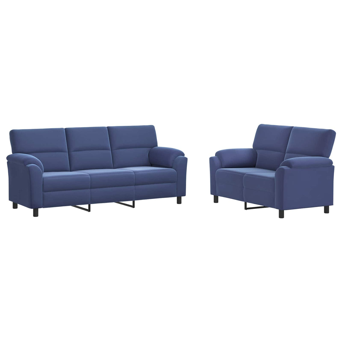 Bankstel 2 pcs Politieblauw fluweel