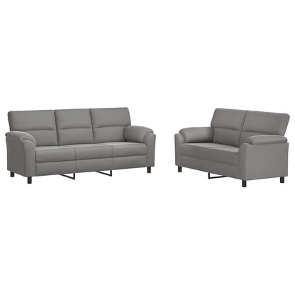 Bankstel 2 pcs Lichtgrijs fluweel