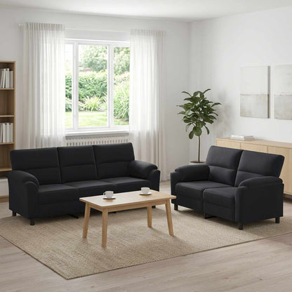 Bankstel 2 pcs Zwart fluweel