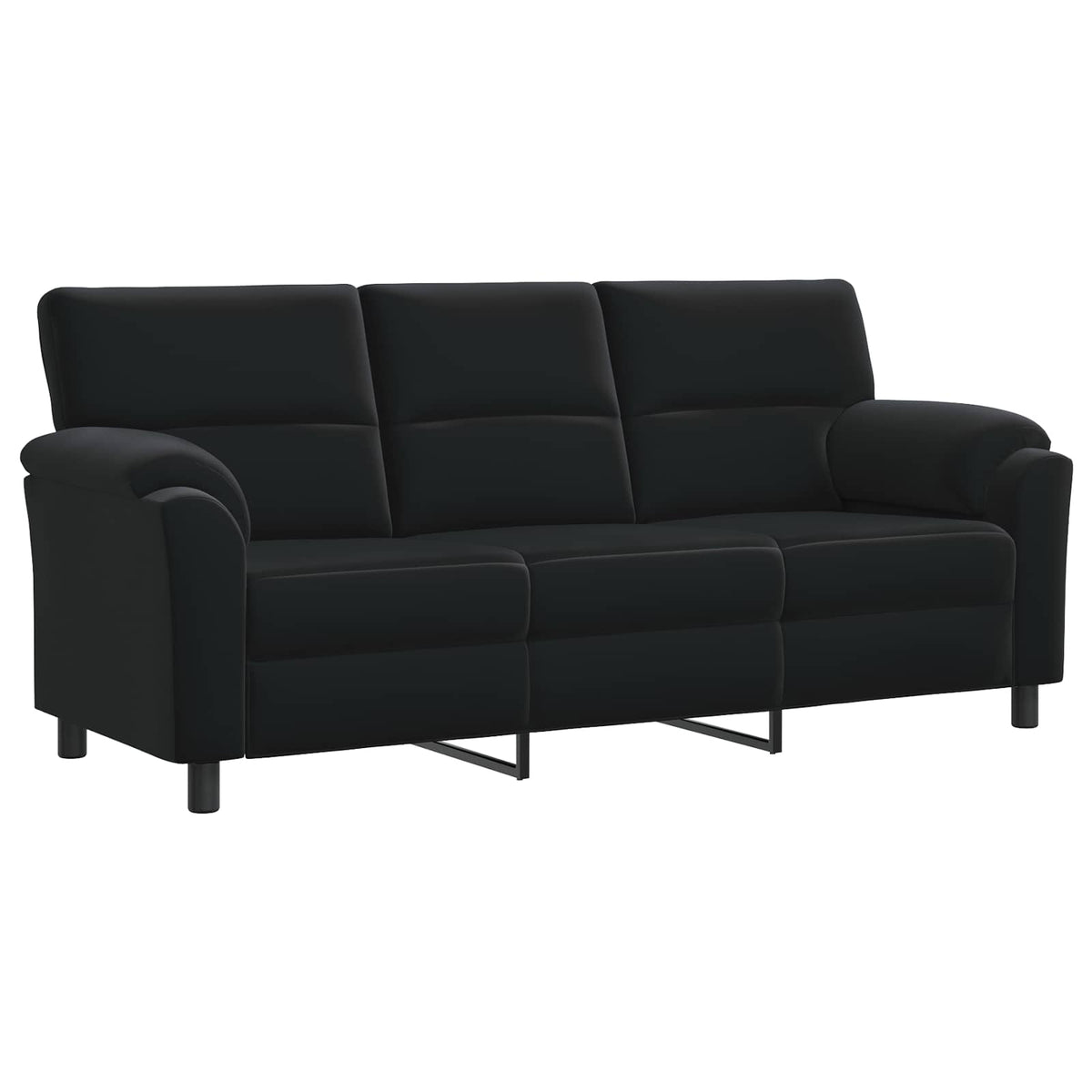 Bankstel 2 pcs Zwart fluweel