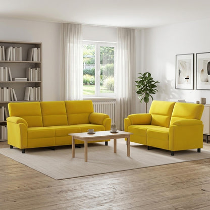 Bankstel 2 pcs Geel fluweel