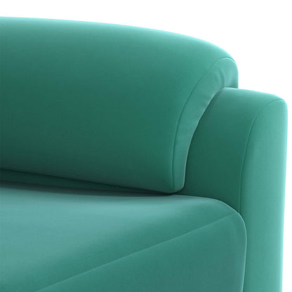 Bankstel 2 pcs Turquoise fluweel