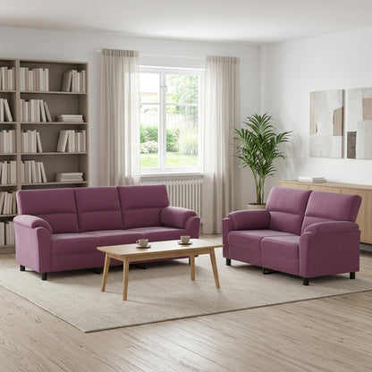 Bankstel 2 pcs Paars fluweel