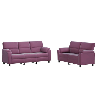 Bankstel 2 pcs Paars fluweel