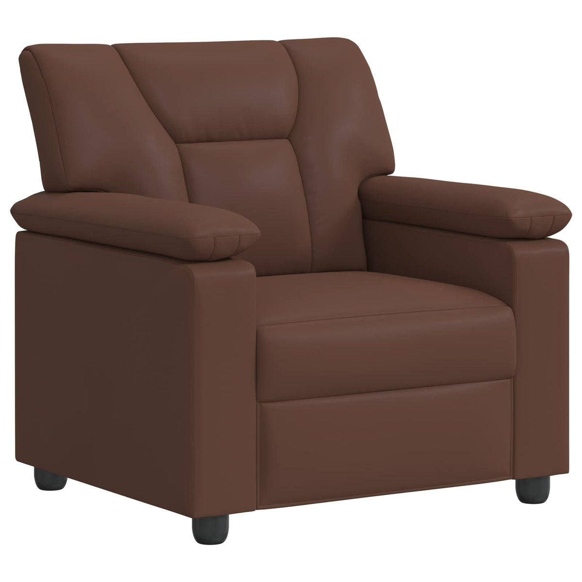 Bankstel 2 pcs Bruin Kunstleer