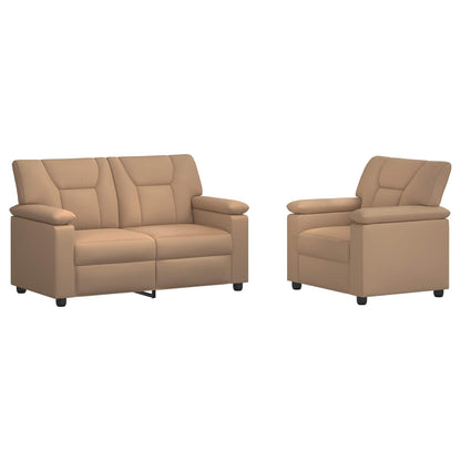 Bankstel 2 pcs Cappuccino Kunstleer