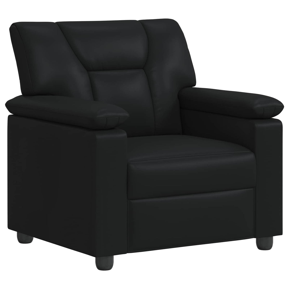 Bankstel 2 pcs Zwart Kunstleer